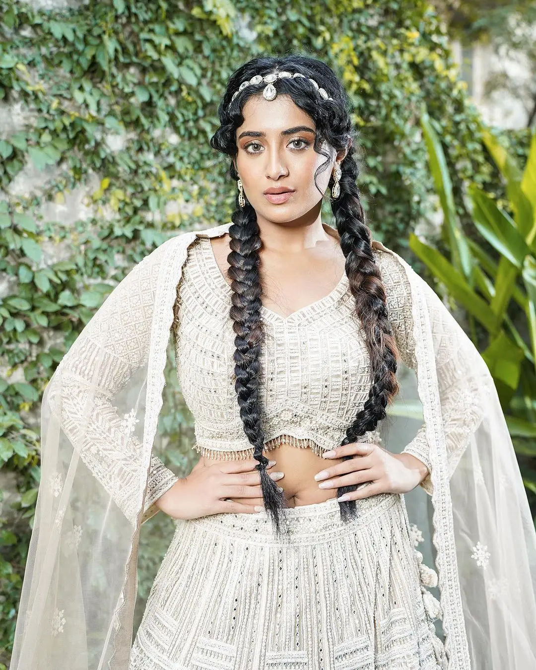 Tollywood Actress Rashi Singh Stills in White Lehenga Choli